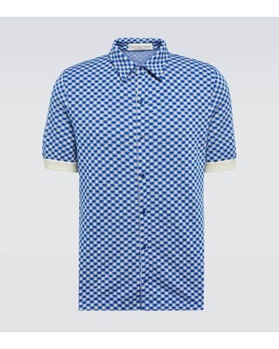 God's True Cashmere Hemd aus Kaschmir - Blau
