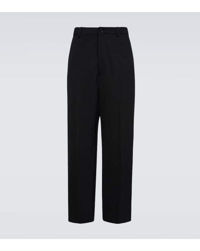 Balenciaga Pantalones anchos en sarga - Negro
