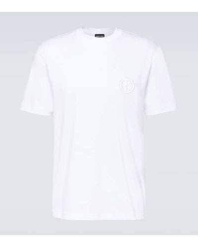 Giorgio Armani T-shirt in jersey di cotone - Bianco