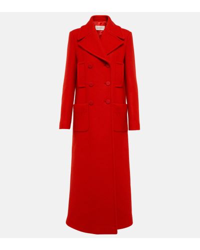 Valentino Wool-blend Double-breasted Coat - Red