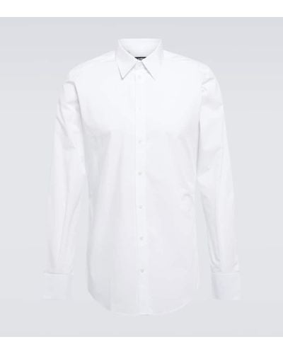 Dolce & Gabbana Hemd aus Baumwollpopeline - Weiß