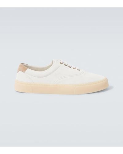 Brunello Cucinelli Sneakers aus Veloursleder - Weiß