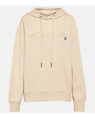 Moncler Cotton Jersey Hoodie - Natural