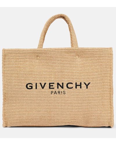 Givenchy Shopper G-Tote Large de efecto rafia - Neutro