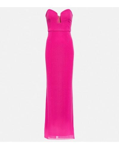 Rebecca Vallance Last Dance Rhinestone-embellished Gown - Pink