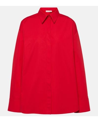 Valentino Chemise en coton - Rouge