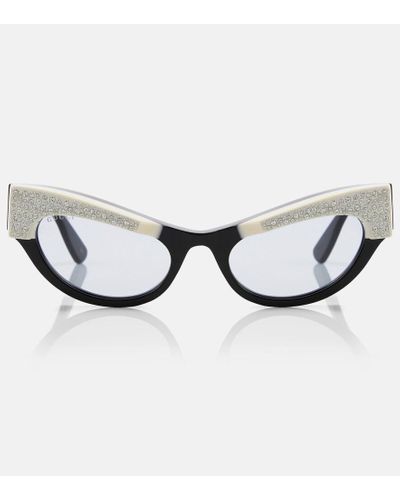 Gucci Verzierte Cat-Eye-Sonnenbrille - Braun