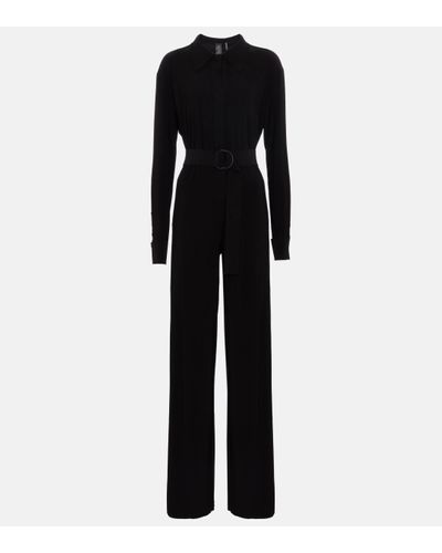 Norma Kamali Belted Jersey Jumpsuit - Black