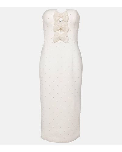 Rebecca Vallance Bridal Ophelia Crepe Midi Dress - White