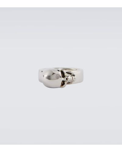 Alexander McQueen Silberfarbener Ring - Mettallic