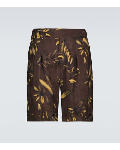 Nanushka Nagi Floral Belted Shorts - Multicolour