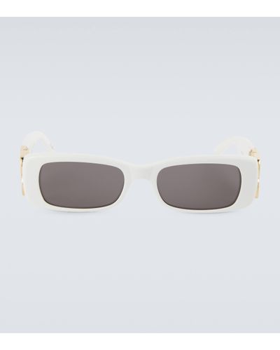 Balenciaga Lunettes de soleil rectangulaire - Gris