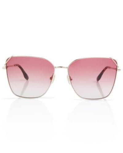 Victoria Beckham Eckige Oversize-Sonnenbrille - Pink