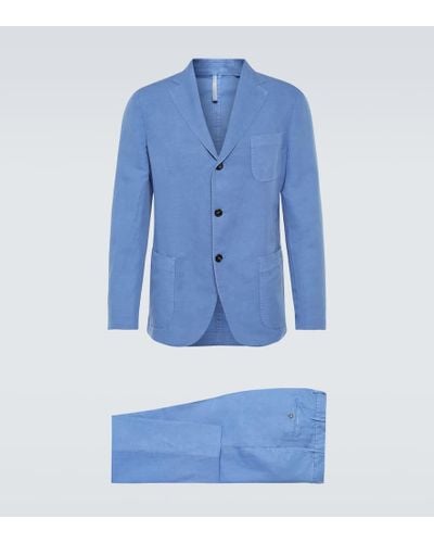 Incotex Anzug aus Hanf und Baumwolle - Blau