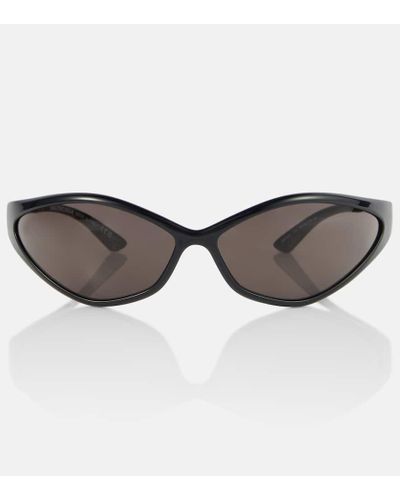 Balenciaga 90s Oval Sunglasses - Brown