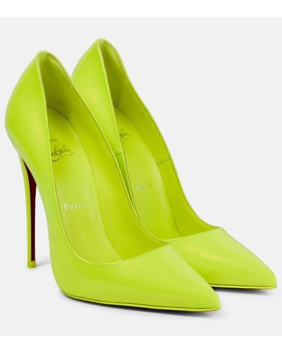 Christian Louboutin So Kate 120 Leather Court Shoes - Green