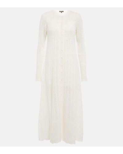 Loro Piana Monviso Cashmere And Silk Dress - White