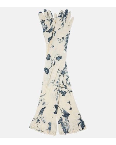 Erdem Gants a fleurs - Blanc