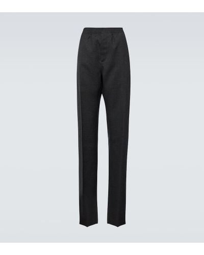 Givenchy Pantalones rectos de lana - Negro