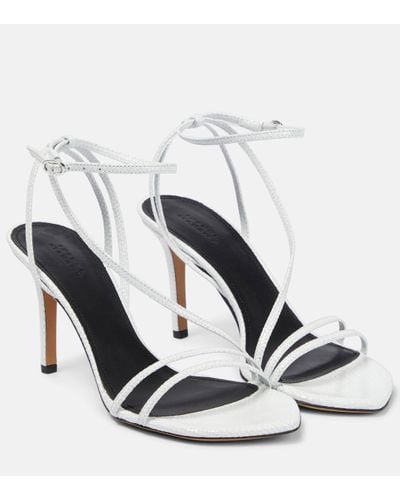 Isabel Marant Sandales Axee en cuir embosse - Blanc