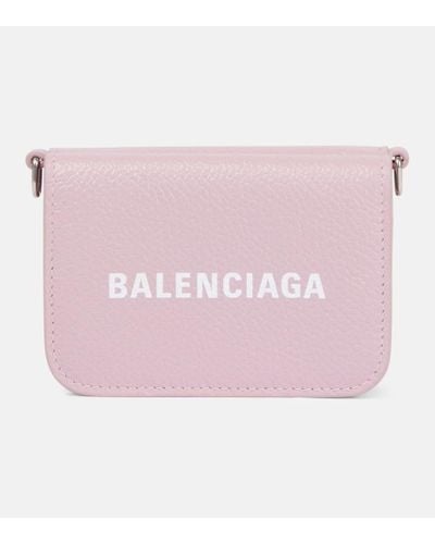 Balenciaga Portemonnaie mit Kettenriemen Cash Mini - Pink