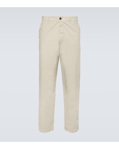 Barena Canasta Mid-rise Cotton Blend Chinos - Natural