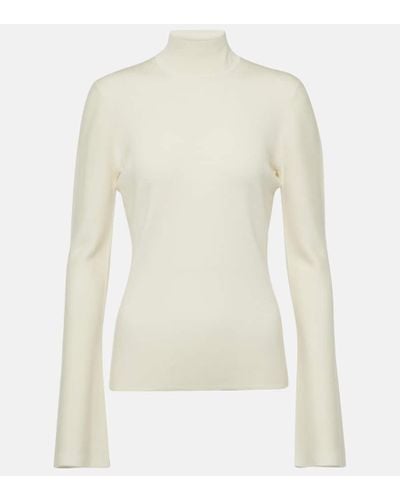 Gabriela Hearst Straun Wool And Cashmere Turtleneck Sweater - White