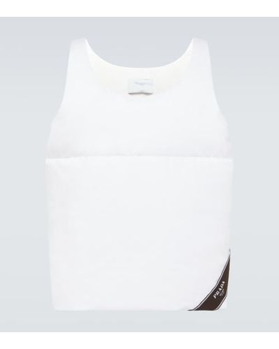 Prada Tank top in cotone imbottito - Bianco
