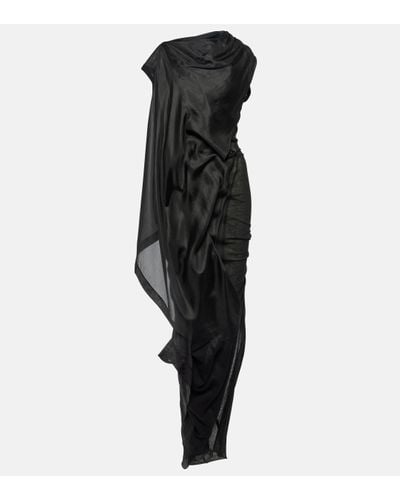 Rick Owens Robe longue en coton - Noir