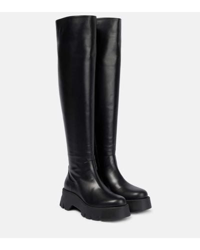 Gianvito Rossi Leather Knee-high Boots - Black