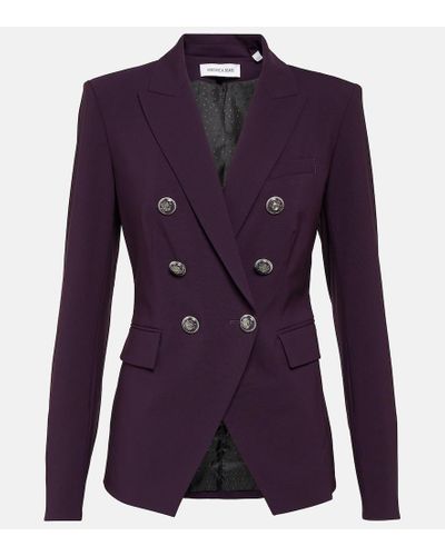 Veronica Beard Miller Dickey Wool-blend Blazer - Purple