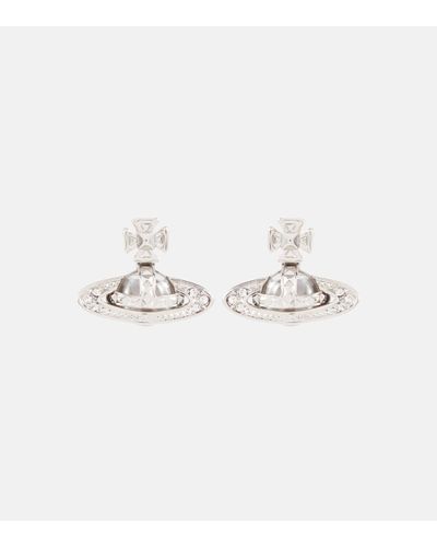 Vivienne Westwood Pina Bas Relief Embellished Earrings - Metallic