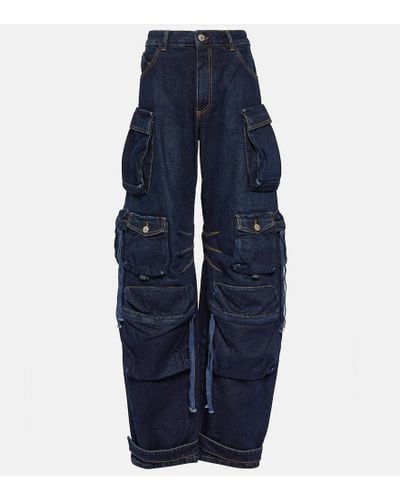 The Attico Jeans cargo Fern a vita bassa - Blu