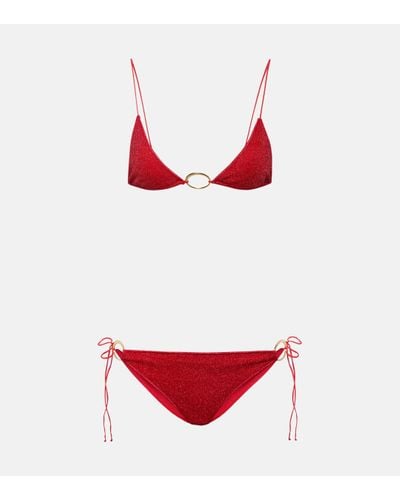 Oséree Lumiere O Lame Bikini - Red