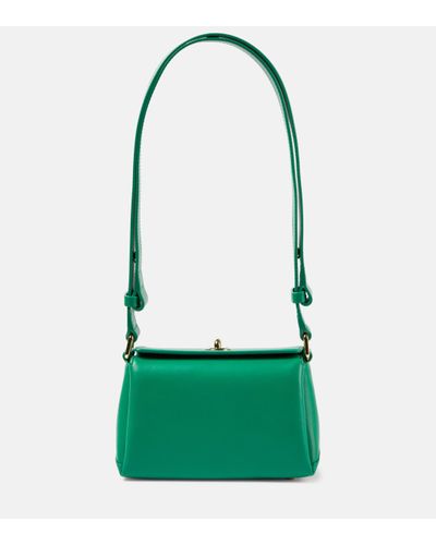 Plan C Mini Leather Shoulder Bag - Green