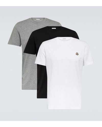Moncler Set aus 3 T-Shirts aus Baumwolle - Schwarz