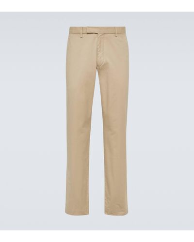 Polo Ralph Lauren Cotton-blend Slim Trousers - Natural