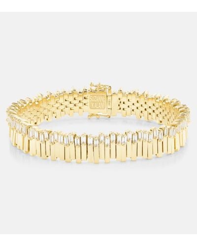 Suzanne Kalan 18kt Gold Tennis Bracelet With Diamonds - Metallic