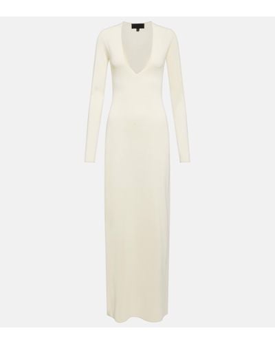 Nili Lotan Iffet Knitted Maxi Dress - White