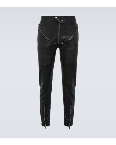 Rick Owens Strobe Cargo Leather Pant - Black