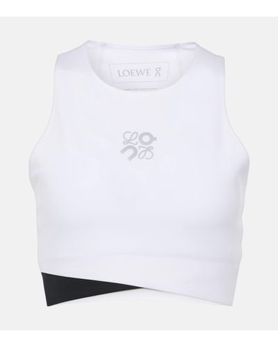 Loewe X On Logo Bra Top - White