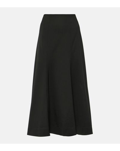 Co. Wool-blend Midi Skirt - Black