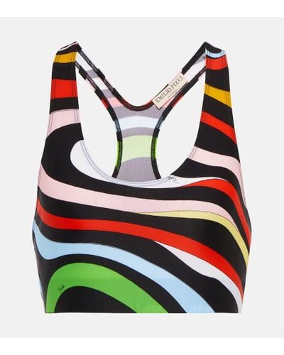 Emilio Pucci Bedrucktes Cropped-Top - Rot