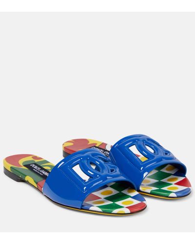 Dolce & Gabbana Shoes > flip flops & sliders > sliders - Bleu