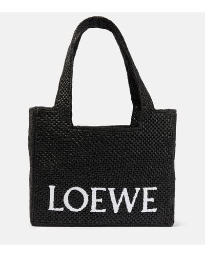 Loewe X Paula's Ibiza Medium Font Tote Bag - Black
