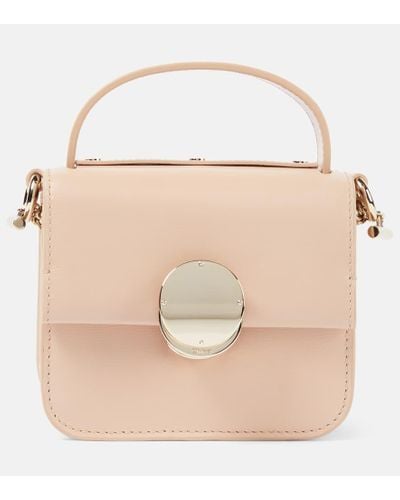 Chloé Penelope Micro Leather Shoulder Bag - Natural