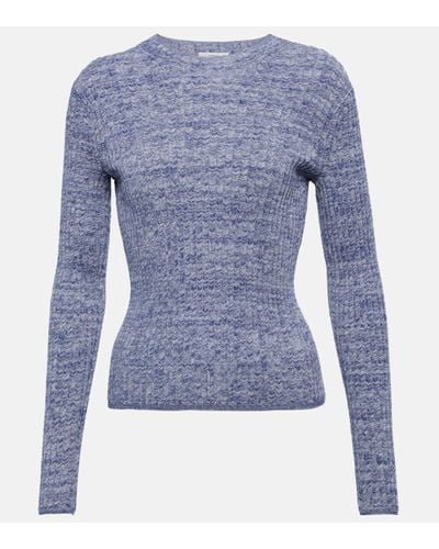 Vince Wool And Cotton Jumper - Blue