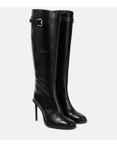 Ann Demeulemeester Uta Leather Knee-high Boots - Black