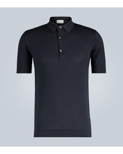 John Smedley Adrian Short-sleeved Polo Shirt - Blue