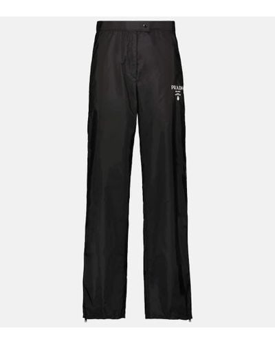 Prada High-Rise-Jogginghose aus Nylon - Schwarz